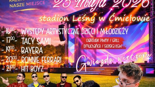 Dni Ćmielowa 2026. Koncerty, występy dzieci i wieczór pełen atrakcji