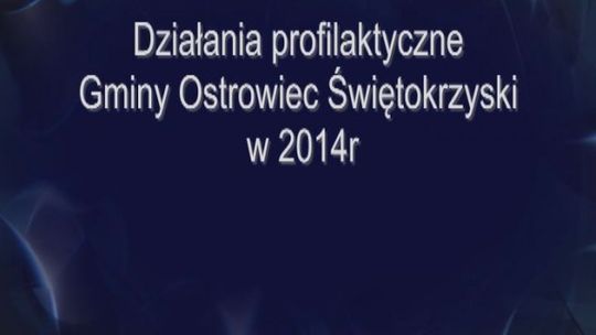 Działania profilaktyczne Gminy Ostrowiec w 2014 r.
