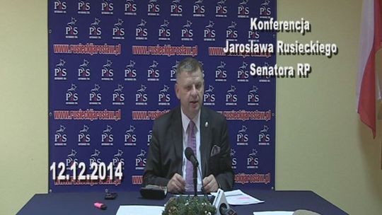 Konferencja prasowa Jarosława Rusieckiego 12.12.2014r