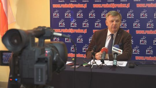 Konferencja prasowa senatora Jarosława Rusieckiego 
