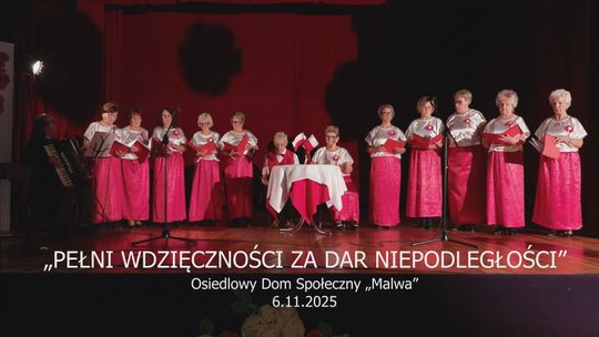 Pełni wdzięczności za dar niepodległości: patriotyczny koncert w Osiedlowym Domu Społecznym Malwa