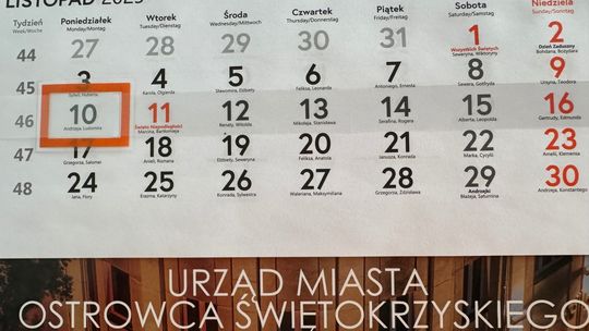 Poniedziałek dniem wolnym od pracy