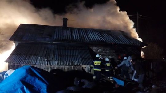 Pożar domu w gminie Waśniów