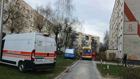 Pożar w bloku. Pomoc wezwali nastolatkowie Pożar w bloku. Pomoc wezwali nastolatkowie