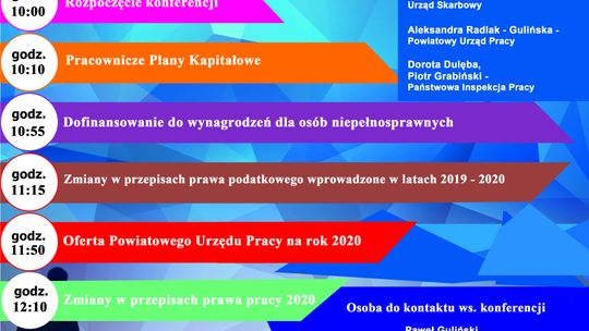 PUP: Konferencja "Rynek Pracy 2020 - dofinansowania, zmiany w przepisach" 