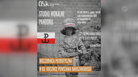 Studio Wokalne „Pandora” uczci rocznicę Powstania Warszawskiego