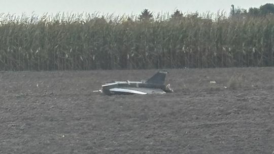 Wrak drona w Sobótce