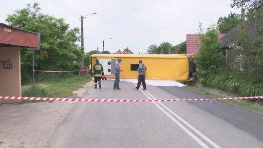 Wypadek autobusu z dziećmi w Bałtowie