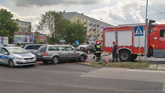 Wypadek na skrzyżowaniu Alei Jana Pawła II i ulicy Radwana 
