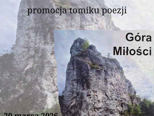 Plakat wydarzenia promującego tomik poezji.