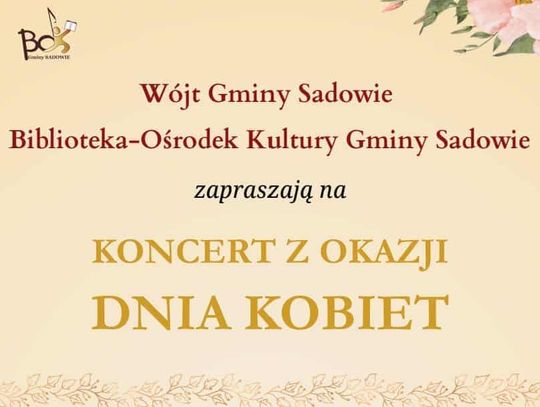 Plakat koncertu z okazji Dnia Kobiet w Sadowie