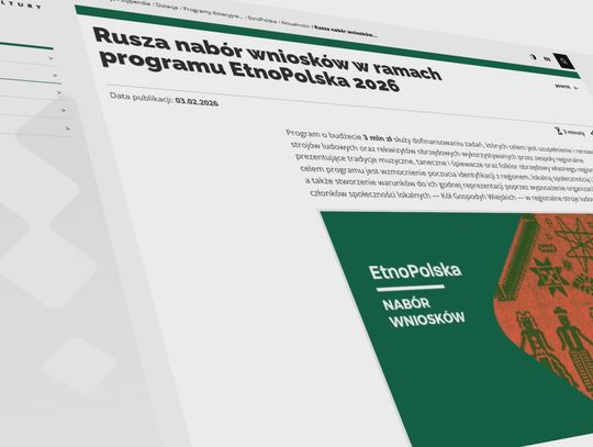 Rusza nabór wniosków do EtnoPolska 2026. 3 mln zł na stroje i rekwizyty