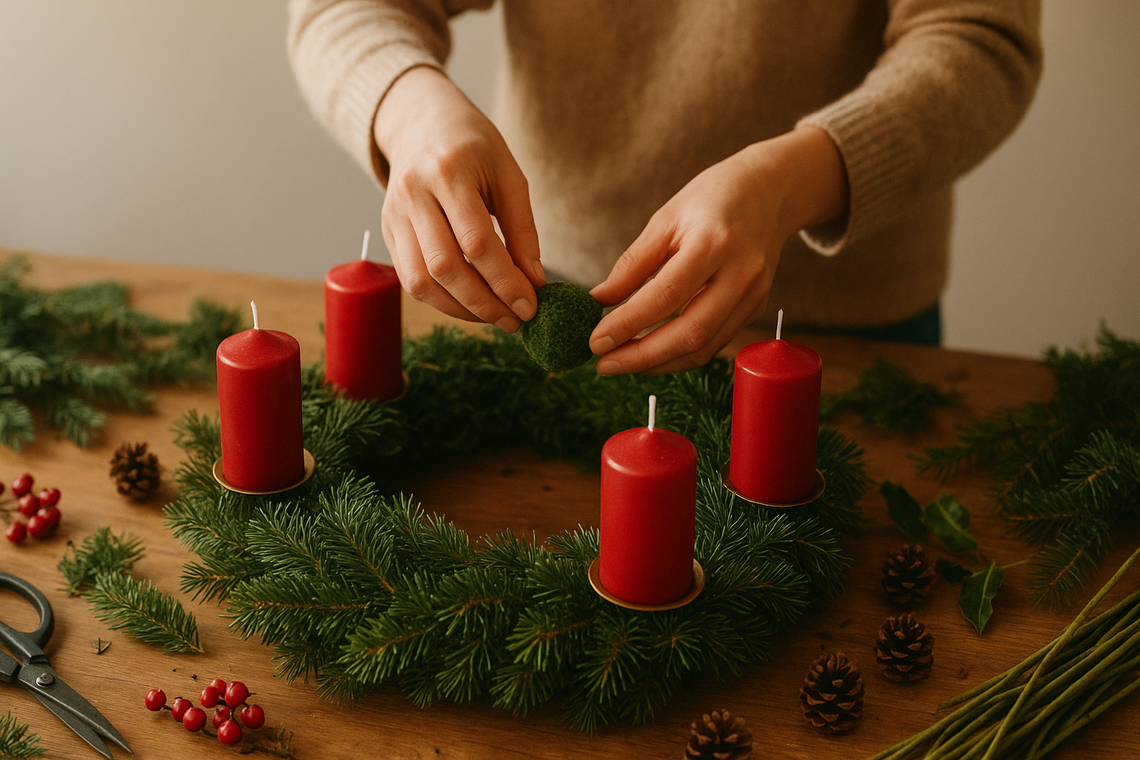 Cuda & wianki — warsztaty wieńców adwentowych