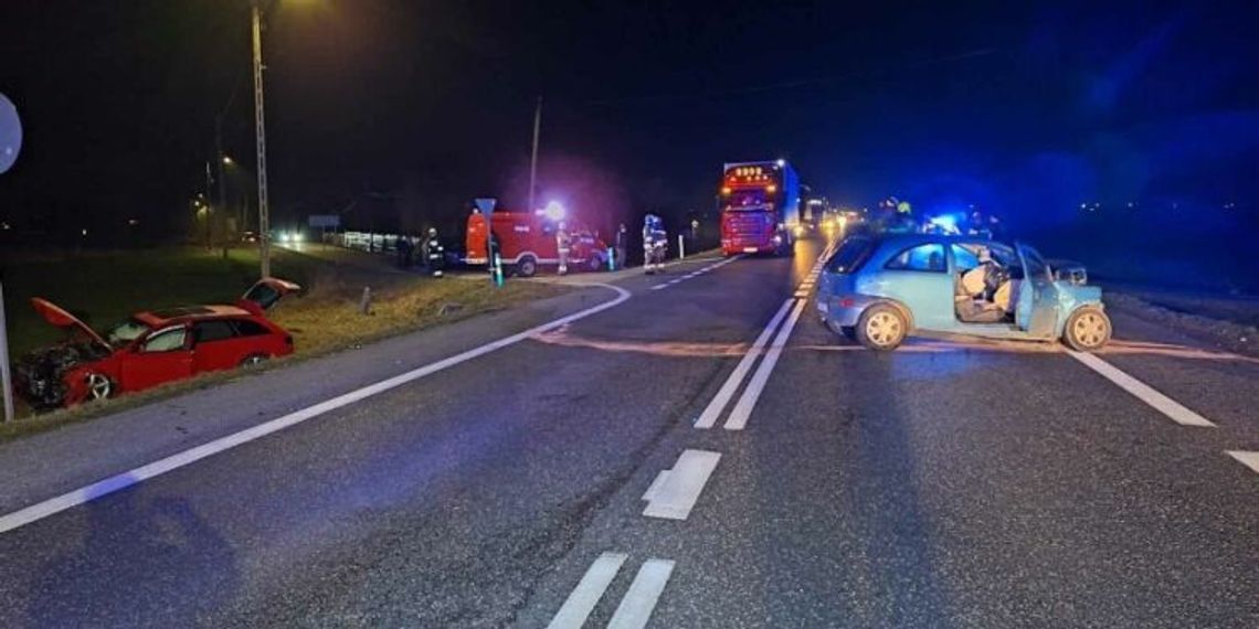 Groźny wypadek na drodze krajowej nr 9 we Włostowie