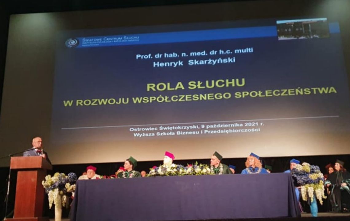 Jubileuszowa inauguracja roku akademickiego 2021/2022. Wykład wygłosił prof. Skarżyński