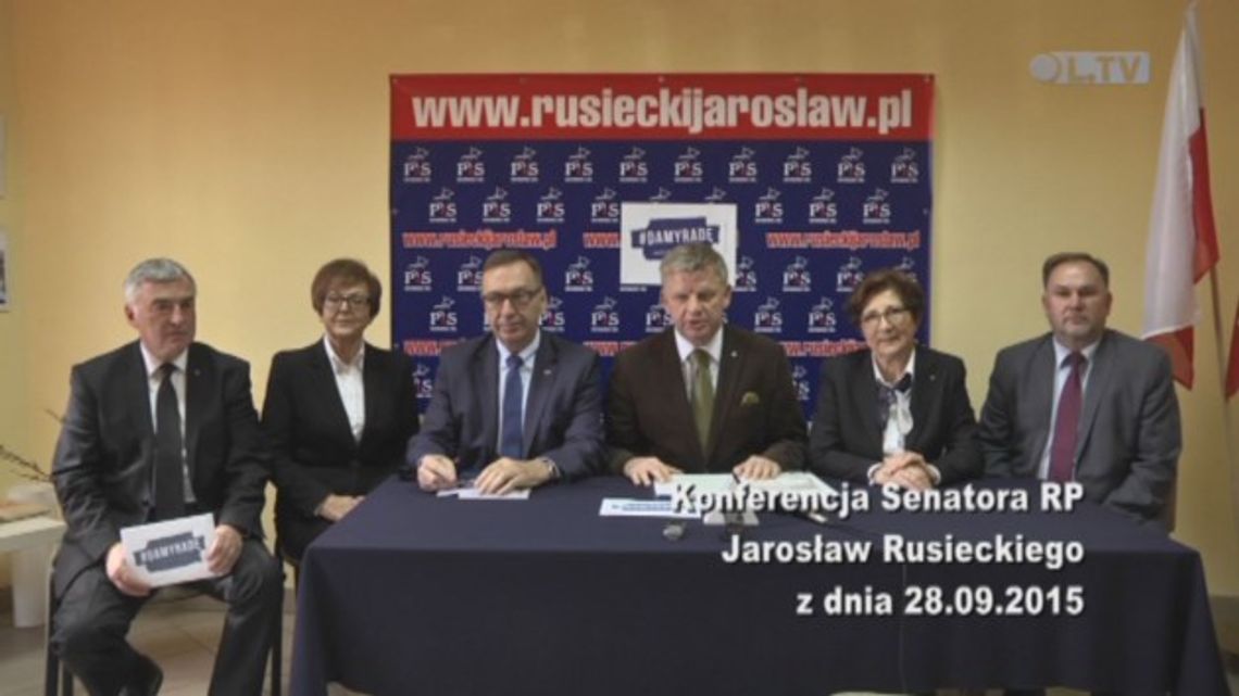 Konferencja prasowa Jarosława Rusieckiego - 28.09.2015 r.