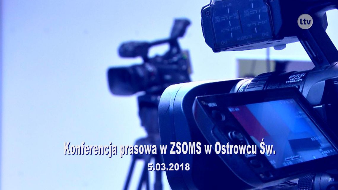 Konferencja prasowa w ZSOMS w Ostrowcu Świętokrzyskim