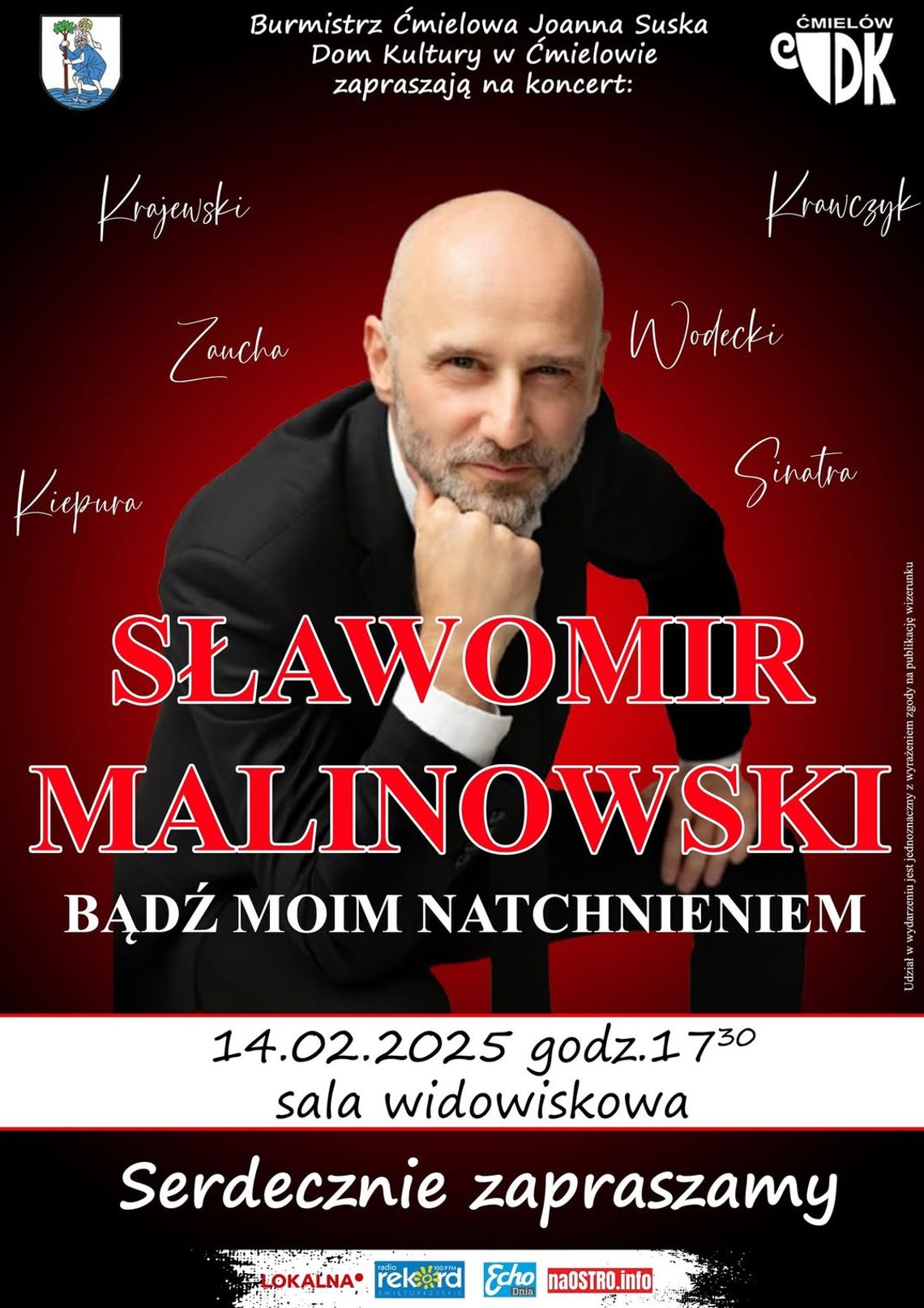 Miłość i muzyka w jednym. Sławomir Malinowski wystąpi w Ćmielowie Miłość i muzyka w jednym. Sławomir Malinowski wystąpi w Ćmielowie