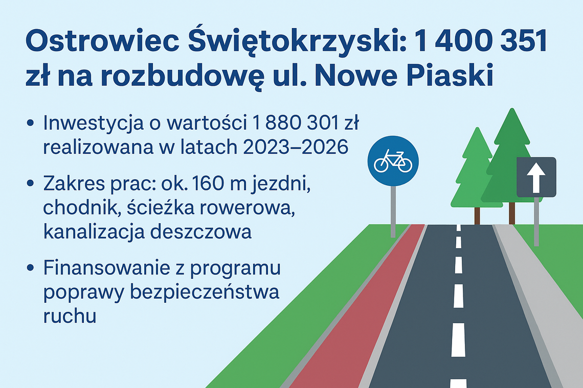 OSTROWIEC | Będzie rozbudowa ul. Nowe Piaski