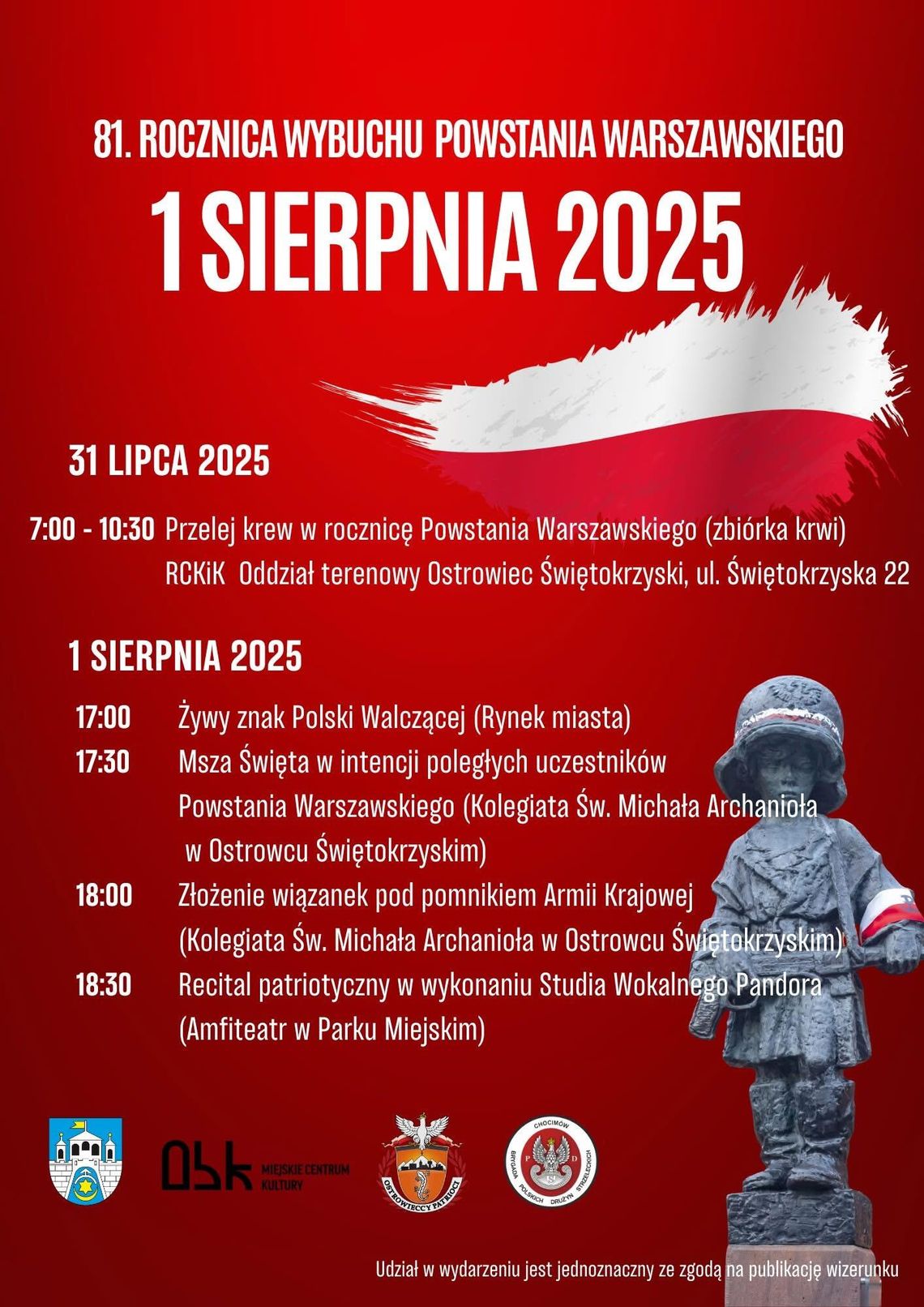 OSTROWIEC | Pamięć, krew i muzyka – uczcijmy razem 81. rocznicę Powstania Warszawskiego OSTROWIEC | Pamięć, krew i muzyka – uczcijmy razem 81. rocznicę Powstania Warszawskiego