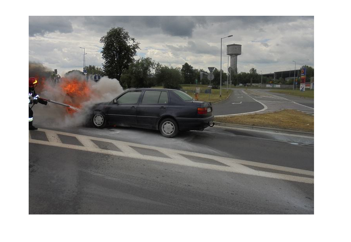 Ostrowiec: Płonący samochód na ul. Żabiej 