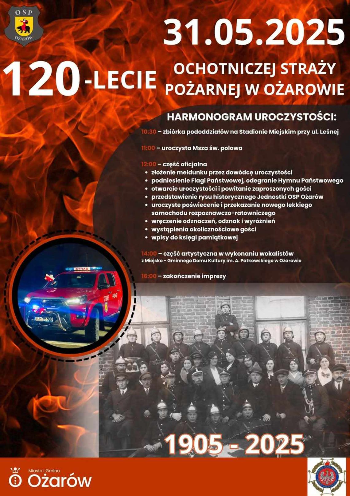 Ożarów | 120 lat historii strażackiej – zobacz program obchodów Ożarów | 120 lat historii strażackiej – zobacz program obchodów