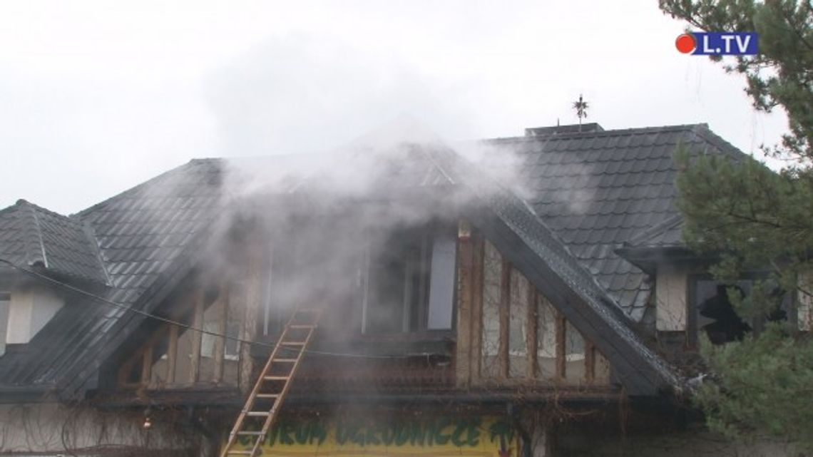 Poranny pożar w centrum ogrodniczym