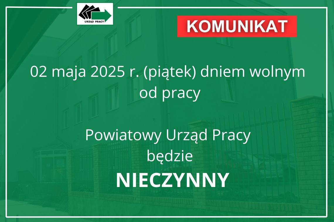 Powiatowy Urząd Pracy informuje