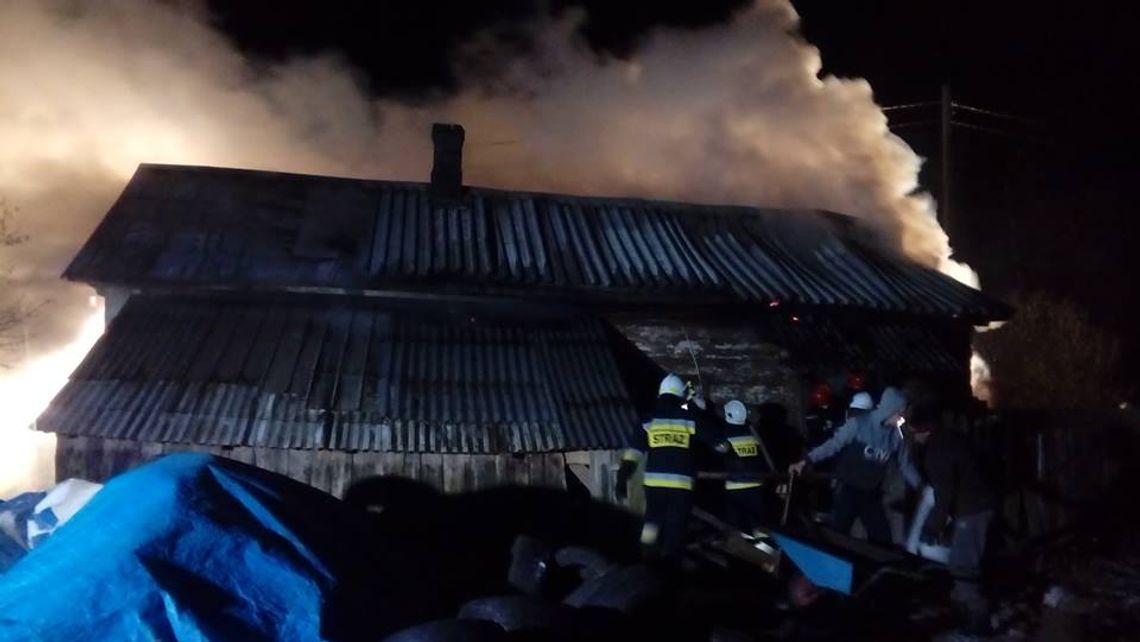 Pożar domu w gminie Waśniów