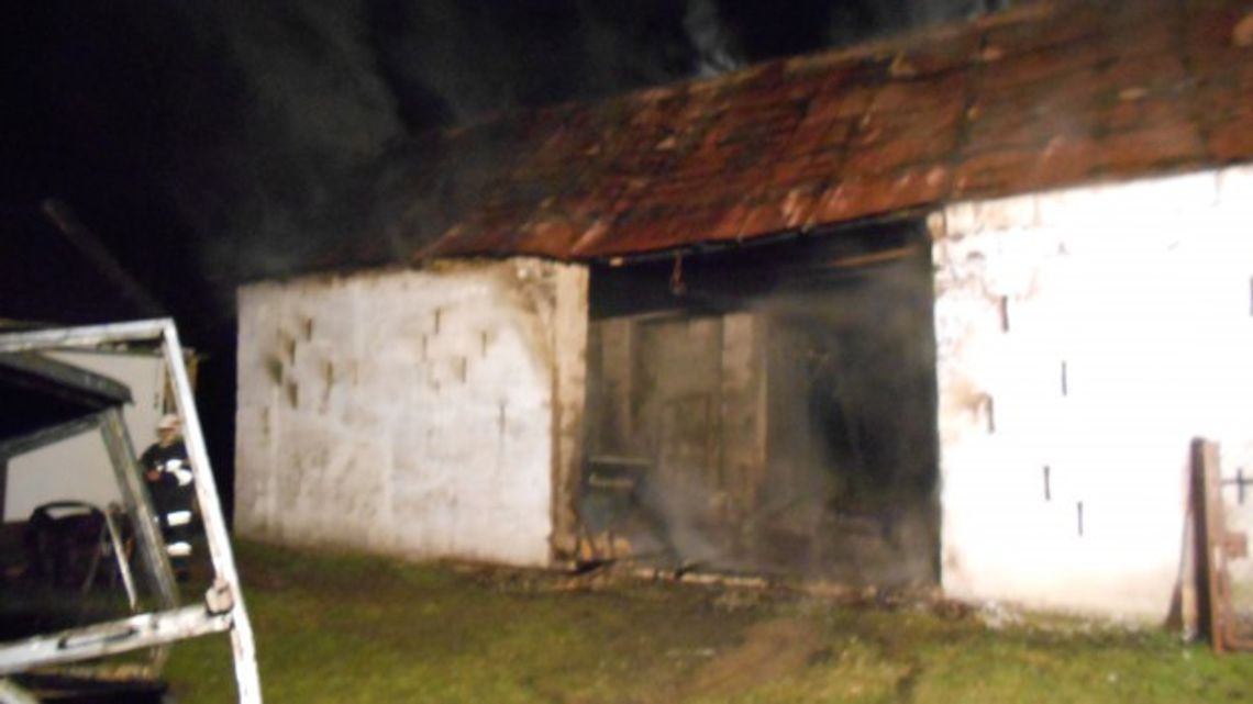 Pożar stodoły w Boksycce