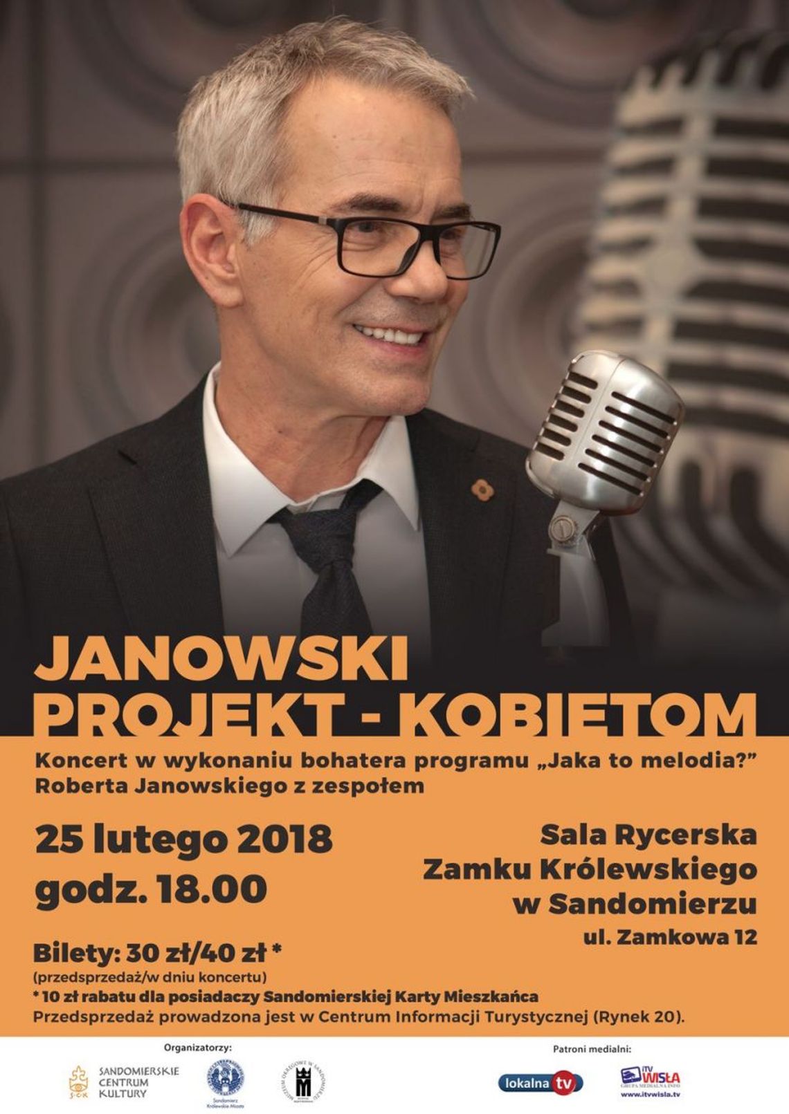 Sandomierz: Robert Janowski zaśpiewa dla Pań 