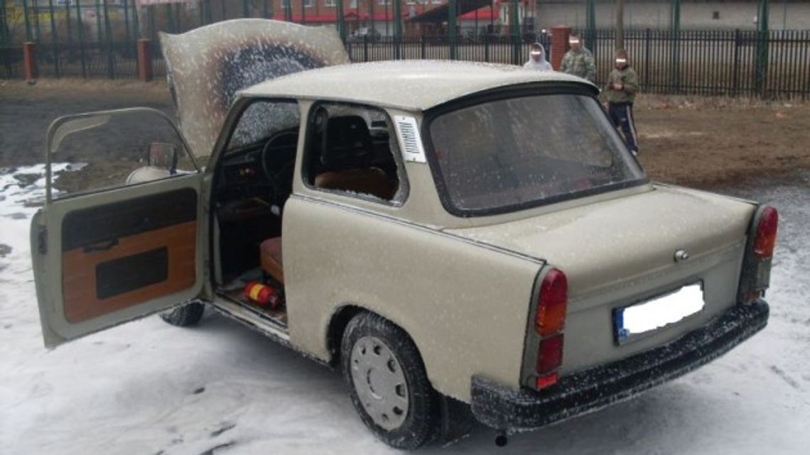 Spalił się Trabant