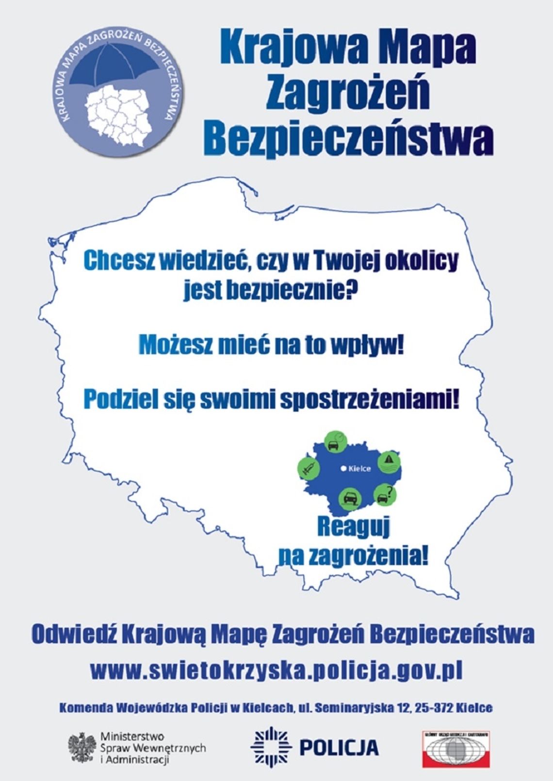 W województwie świętokrzyskim działa Krajowa Mapa Zagrożeń Bezpieczeństwa