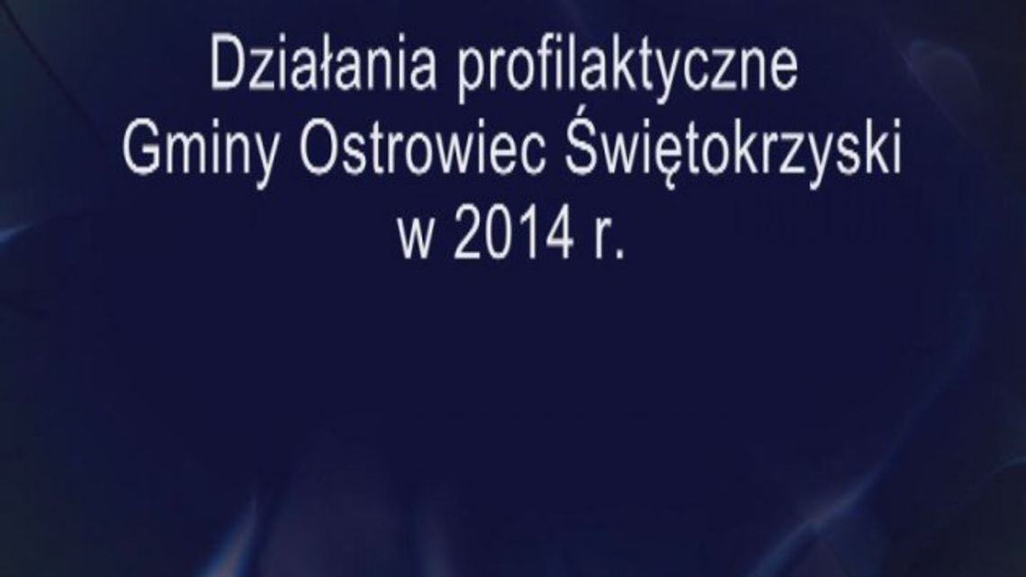 Wakacyjne działania profilaktyczne Gminy Ostrowiec 2014 r.