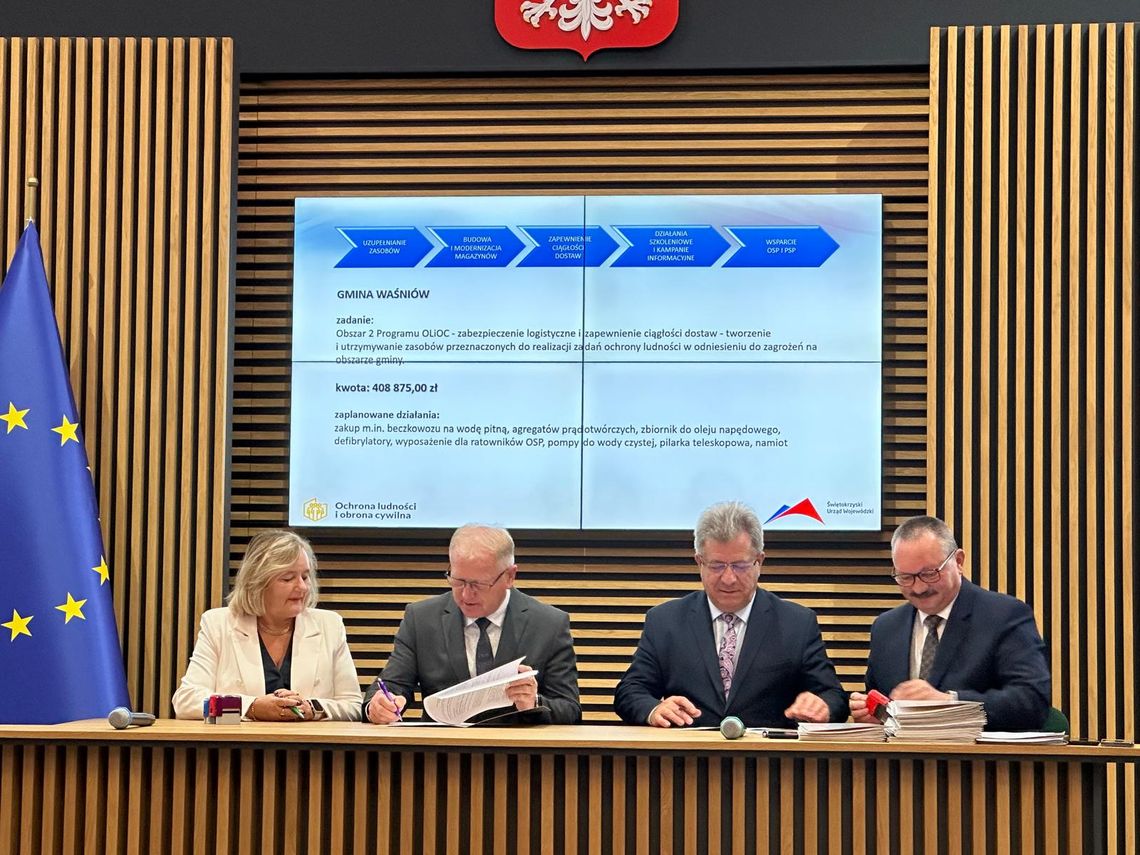 Waśniów otrzyma blisko pół miliona złotych na ochronę ludności i obronę cywilną