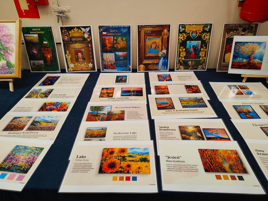 Wernisaż Danuty Banaszewskiej w ODS Malwa. Cztery pory roku w malarskiej opowieści