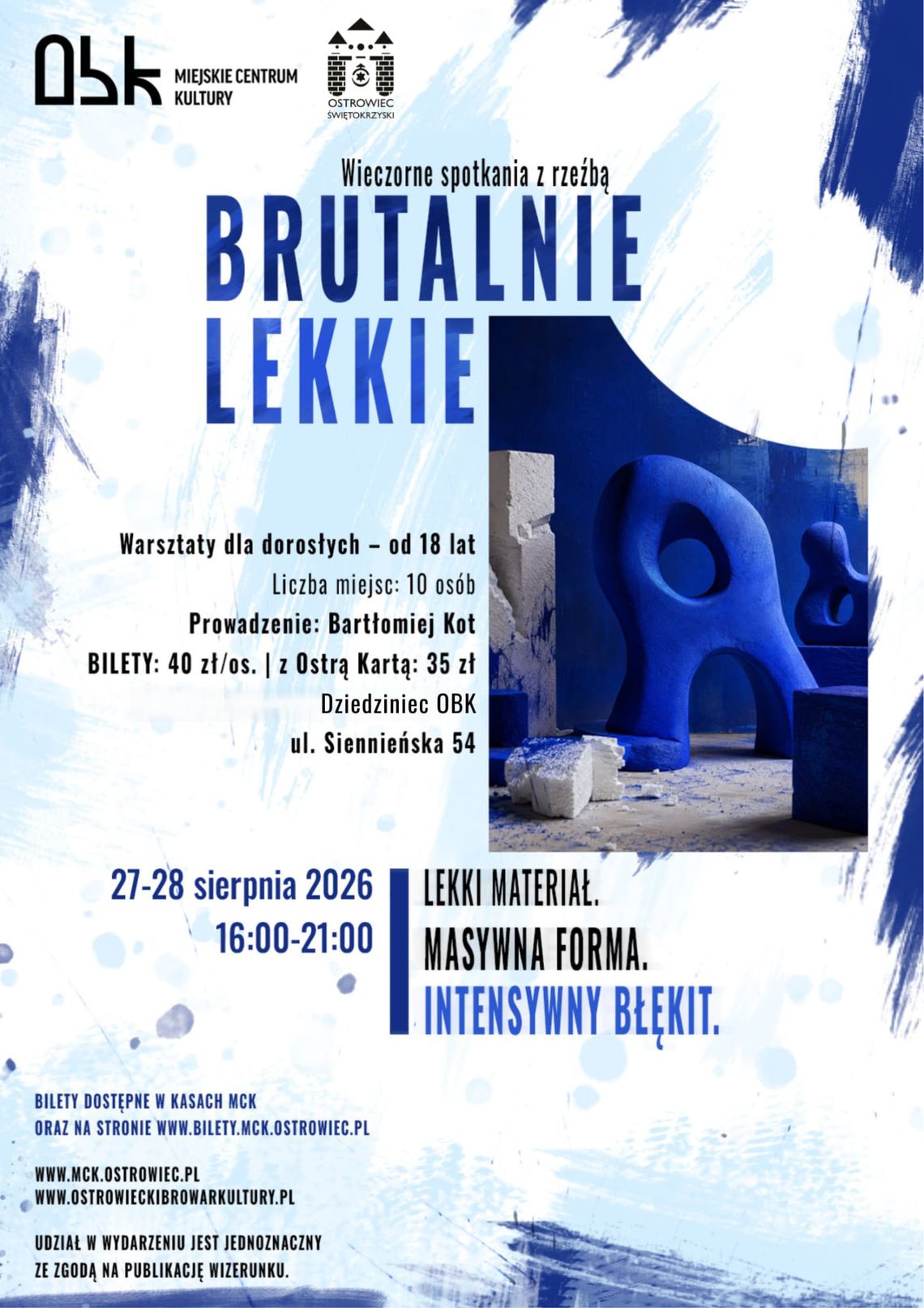 Wieczorne warsztaty rzeźbiarskie „Brutalnie lekkie” Wieczorne warsztaty rzeźbiarskie „Brutalnie lekkie”