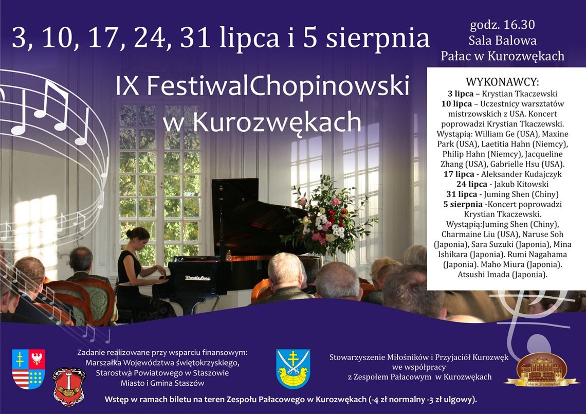 IX Festiwal Chopinowski w Kurozwękach