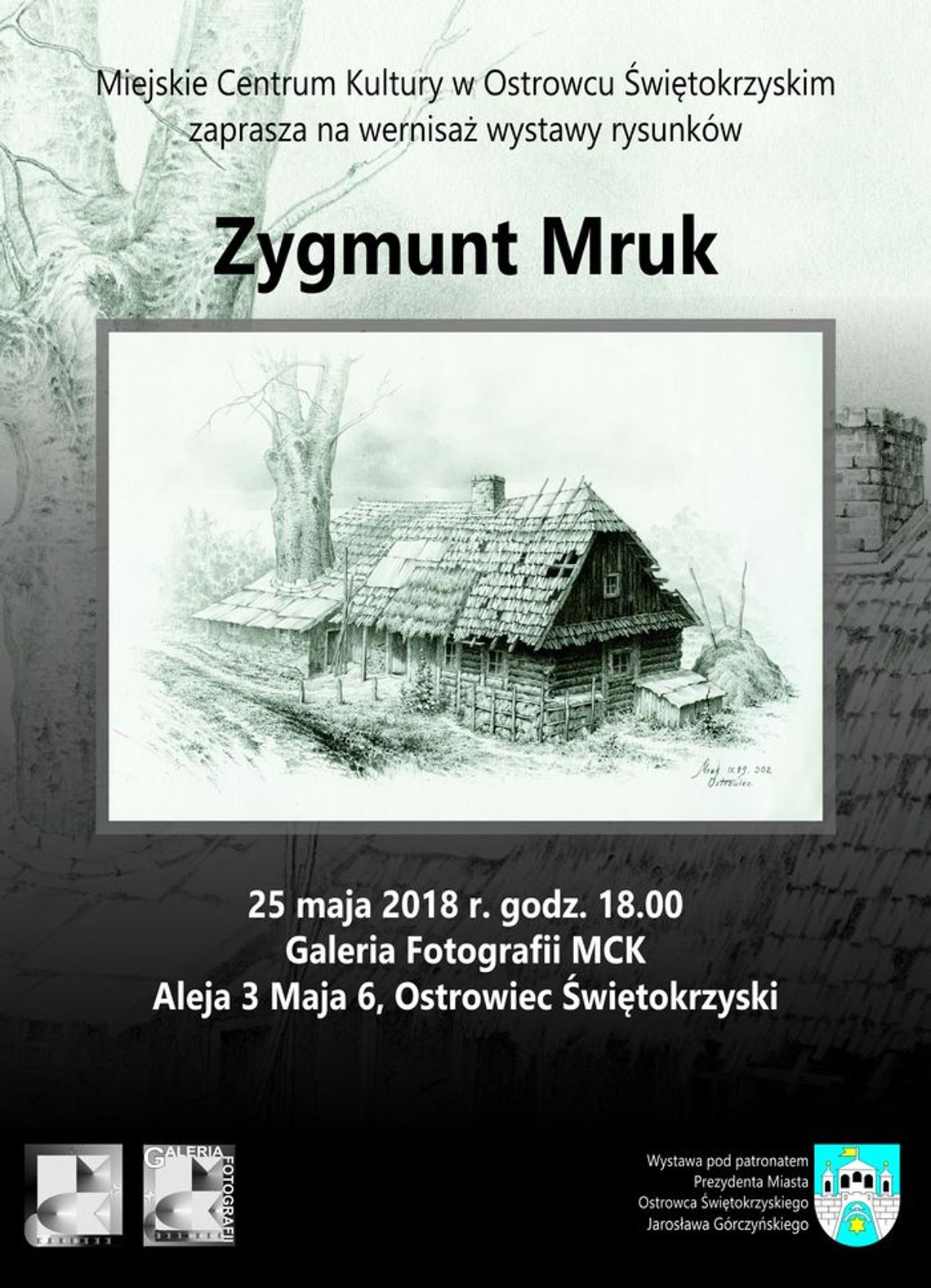 Wernisaż wystawy rysunków Zygmunta Mruka