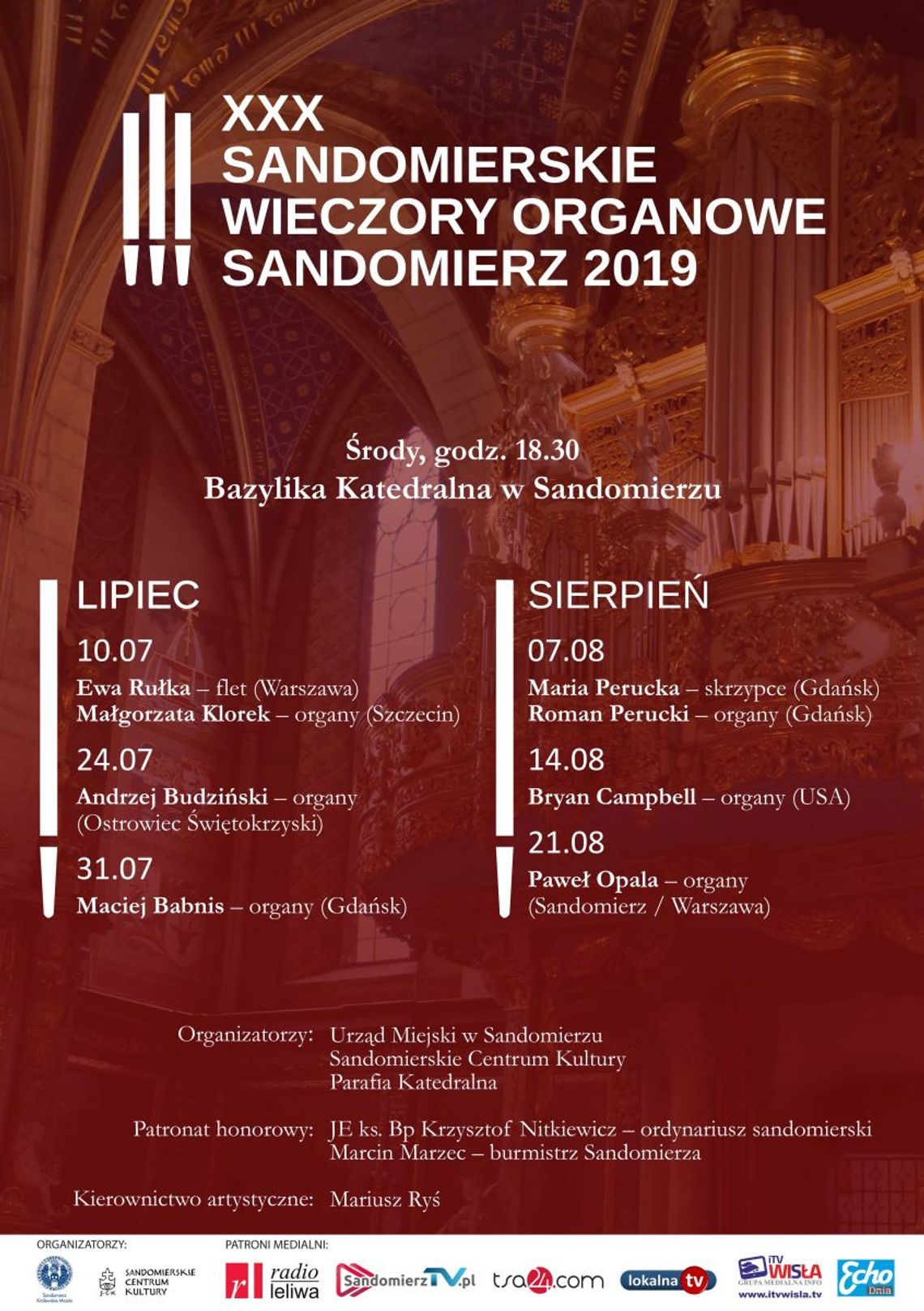 XXX Sandomierskie Wieczory Organowe Sandomierz 2019