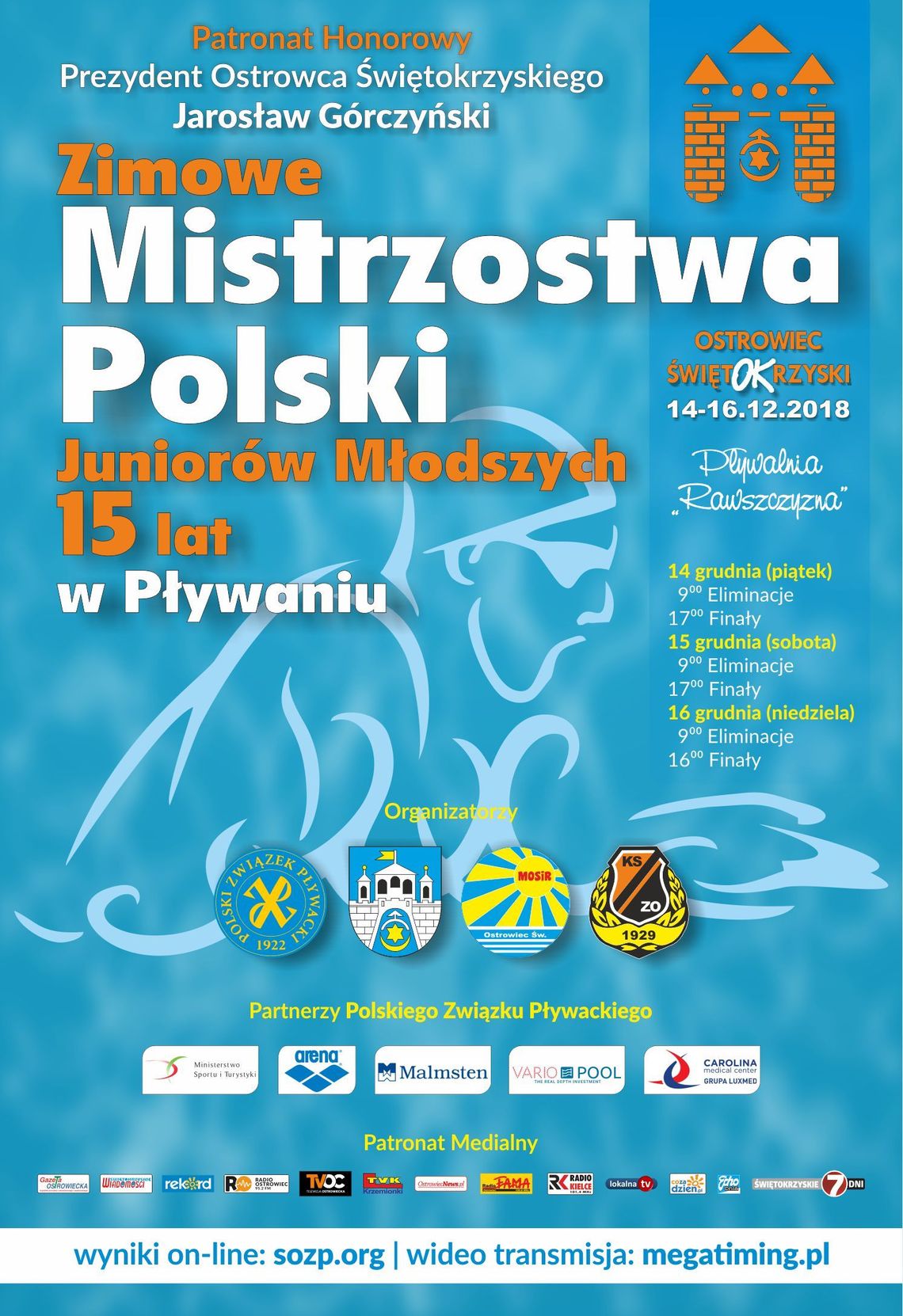 Zimowe Mistrzostwa Polski Juniorów Młodszych 15 lat w Pływaniu
