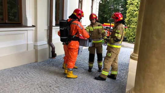 Ćwiczenia strażaków w Pałacu Wielopolskich/fot. Lokalna.TV